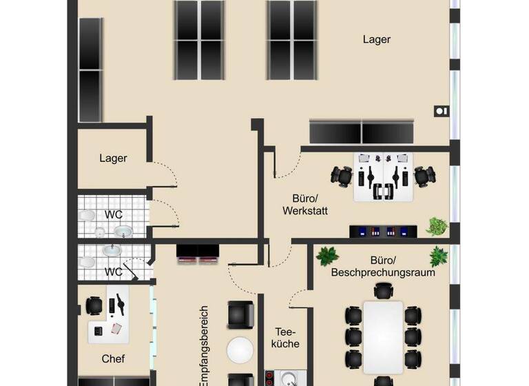 Büro zur Miete provisionsfrei 1.700 € 270,9 m² Bürofläche Brochenzell Meckenbeuren 88074