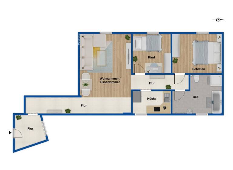 Wohnung zum Kauf 125.000 € 3,5 Zimmer 80 m² Mitte-Ost Mülheim an der Ruhr 45470