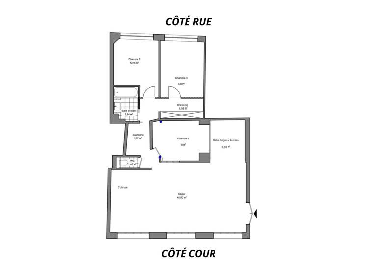 Wohnung zum Kauf 1.229.000 € 4 Zimmer 102 m² 3. Geschoss Porte Saint-Denis Porte Saint Denis-Paradis Paris 75010