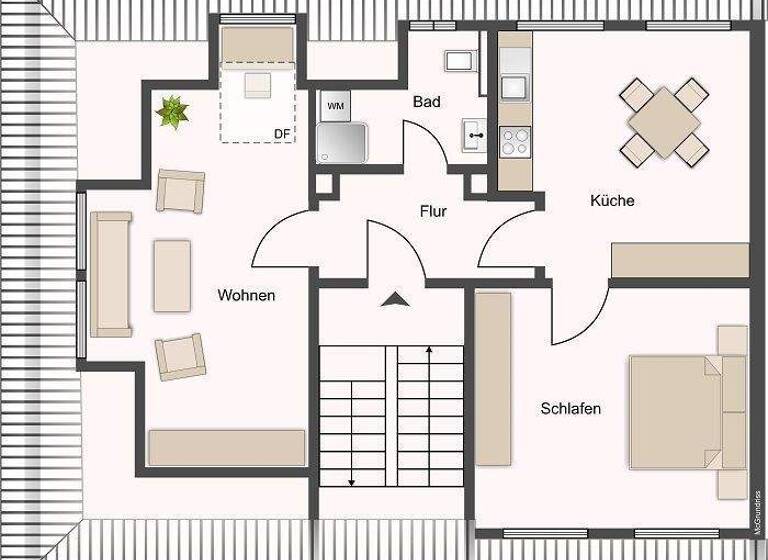 Wohnung zur Miete 360 € 2 Zimmer 55,1 m² 3. Geschoss frei ab sofort Wermecker Grund 40 Lüdenscheid 58507