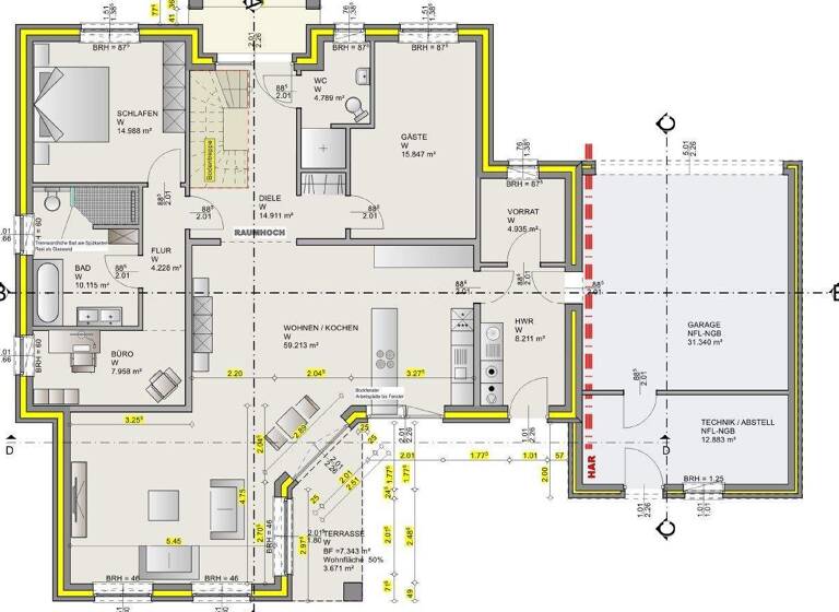 Bungalow zum Kauf - Erstbezug provisionsfrei 455.000 € 3 Zimmer 148 m² Dalum Geeste 49744