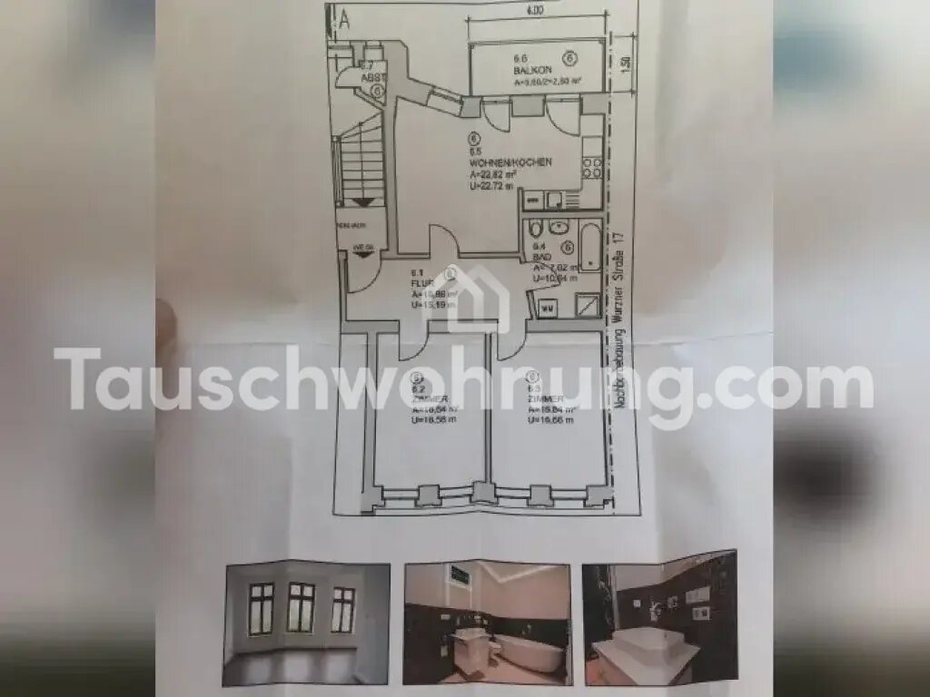 Wohnung zur Miete Tauschwohnung 650 € 3 Zimmer 74 m²<br/>Wohnfläche 2.<br/>Geschoss Volkmarsdorf Leipzig 04315