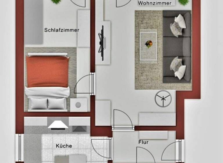 Wohnung zum Kauf 220.000 € 2 Zimmer 49 m² EG Hammerschmiede Augsburg 86169