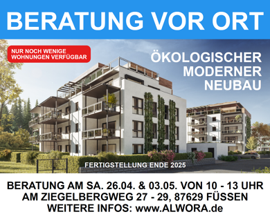 Wohnung zum Kauf provisionsfrei als Kapitalanlage geeignet 824.445 € 4 Zimmer 122 m² Am Ziegelbergweg 27 Füssen Füssen 87629