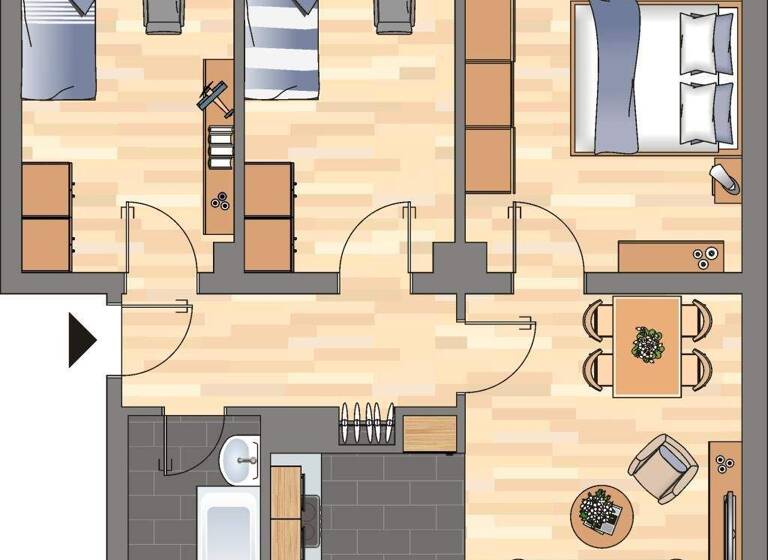 Wohnung zur Miete 409 € 3 Zimmer 59,2 m² 1. Geschoss frei ab 30.03.2026 Plauenstraße 18 Fedderwardergroden Wilhelmshaven 26388