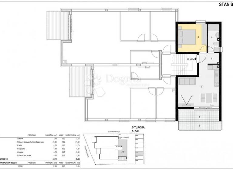Wohnung zum Kauf 287.440 € 2 Zimmer 48 m² 1. Geschoss Kolan