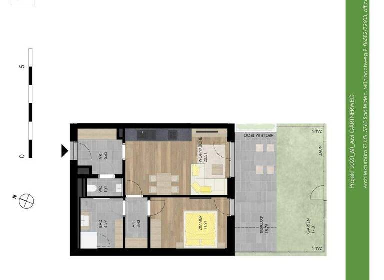 Wohnung zum Kauf - Erstbezug provisionsfrei 272.700 € 2 Zimmer 49,8 m² EG Gärtnerweg 6 Schörfling am Attersee 4861
