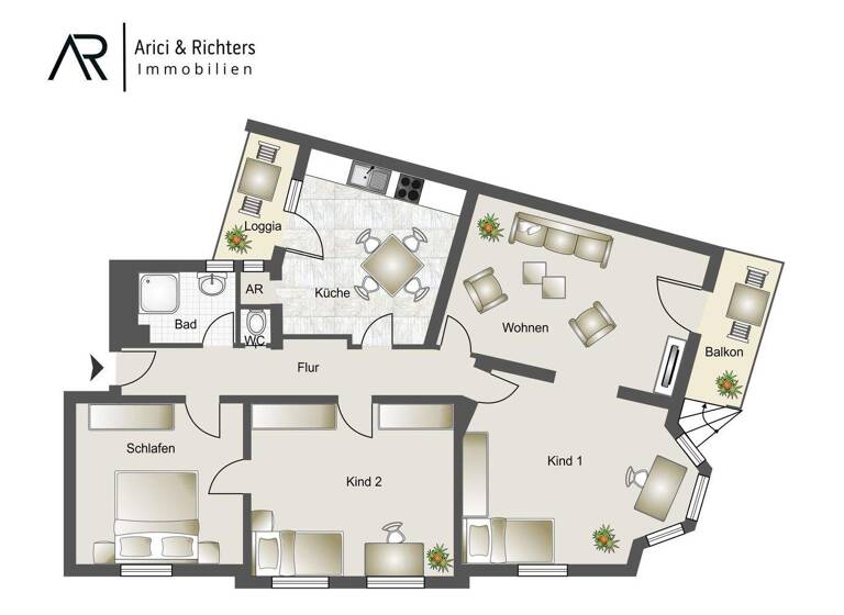 Wohnung zur Miete 1.150 € 4 Zimmer 116,7 m² EG Jülich 52428