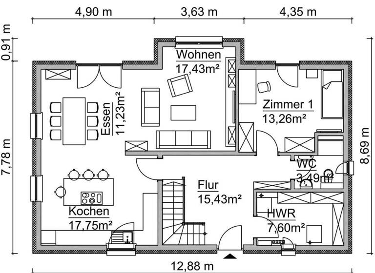 Einfamilienhaus zum Kauf provisionsfrei 400.000 € 6 Zimmer 164 m² 1.100 m² Grundstück OT Viecheln Bäbelitz Behren-Lübchin 17179