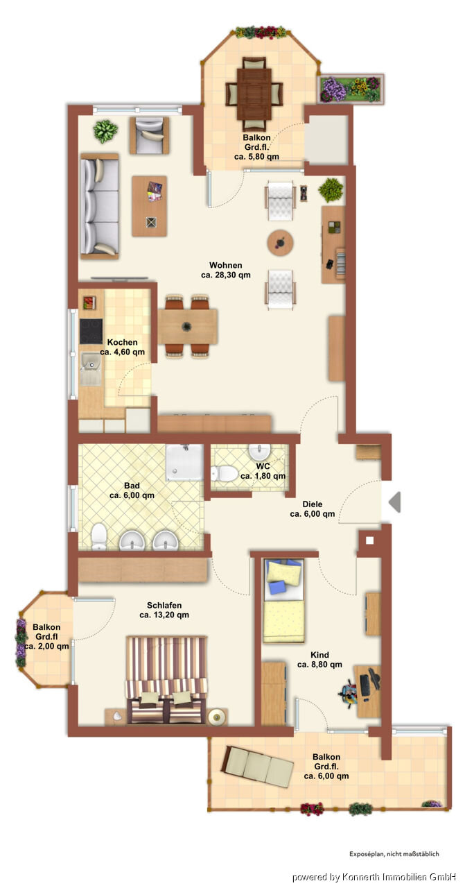 Wohnung zum Kauf 275.000 € 3 Zimmer 80 m²<br/>Wohnfläche Mössingen Mössingen 72116