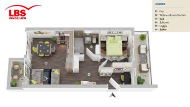 Wohnung zum Kauf 270.000 € 2 Zimmer 54,6 m² 5. Geschoss Fürstenwalde Fürstenwalde 15517