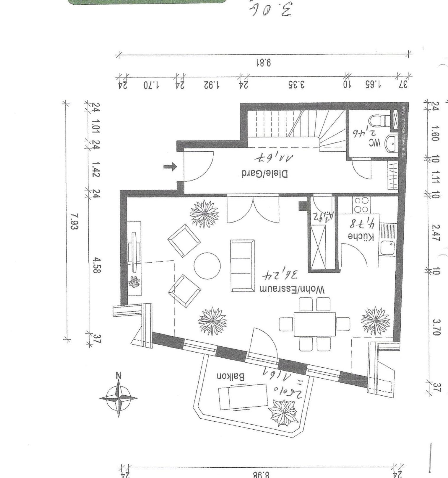 Wohnung zur Miete 1.310 € 3 Zimmer 102 m²<br/>Wohnfläche 3.<br/>Geschoss Neustrasse Altstadt 5 Trier 54290