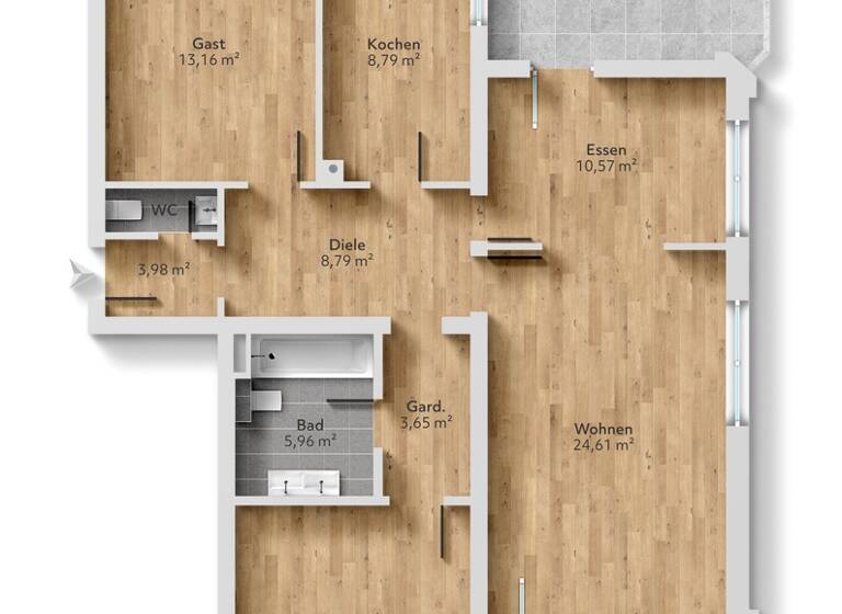 Wohnung zum Kauf 296.000 € 4 Zimmer 103 m² EG Bad Orb 63619