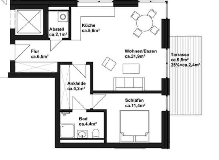 Wohnung zur Miete 1.070 € 2 Zimmer 59,5 m² EG Altheikendorf Heikendorf 24226