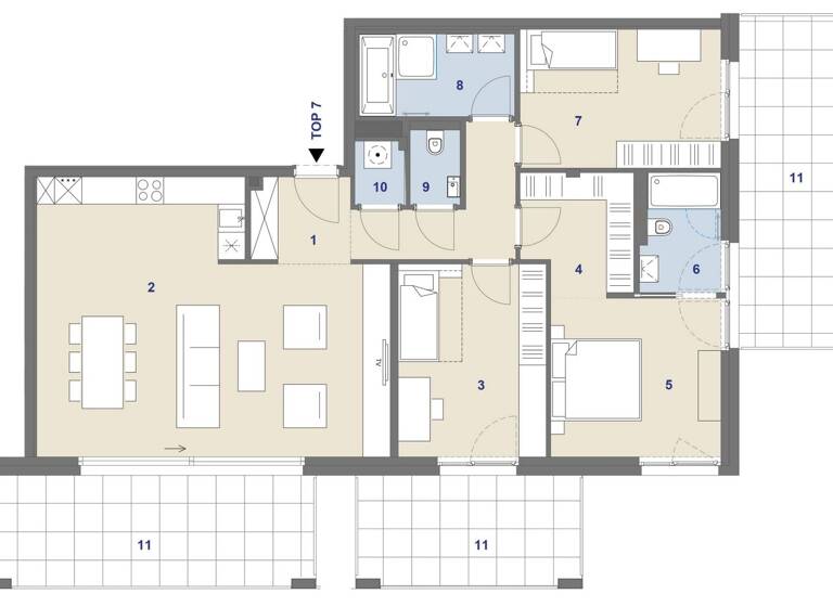 Wohnung zum Kauf 1.299.000 € 4 Zimmer 112,9 m² 2. Geschoss Werfelstraße 7 Wien 1170