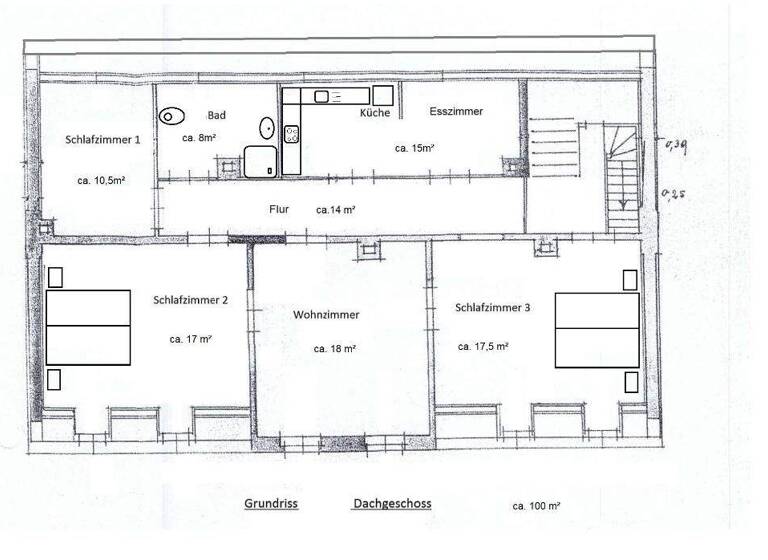 Wohnung zur Miete 550 € 4 Zimmer 100 m² 3. Geschoss frei ab sofort Oelsnitzer Str. 12 Falkenstein 08223