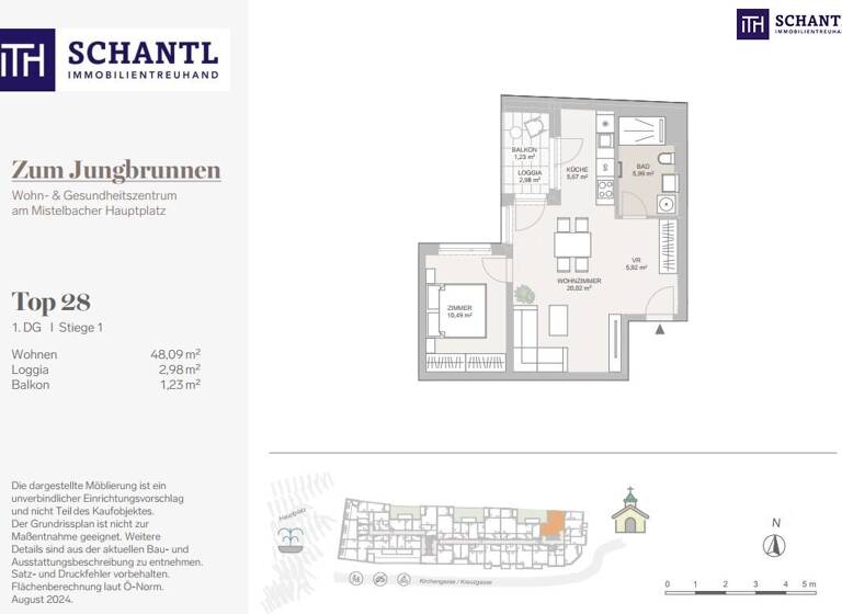 Wohnung zum Kauf - Erstbezug 225.500 € 2 Zimmer 48,1 m² 3. Geschoss Hauptplatz Mistelbach 2130