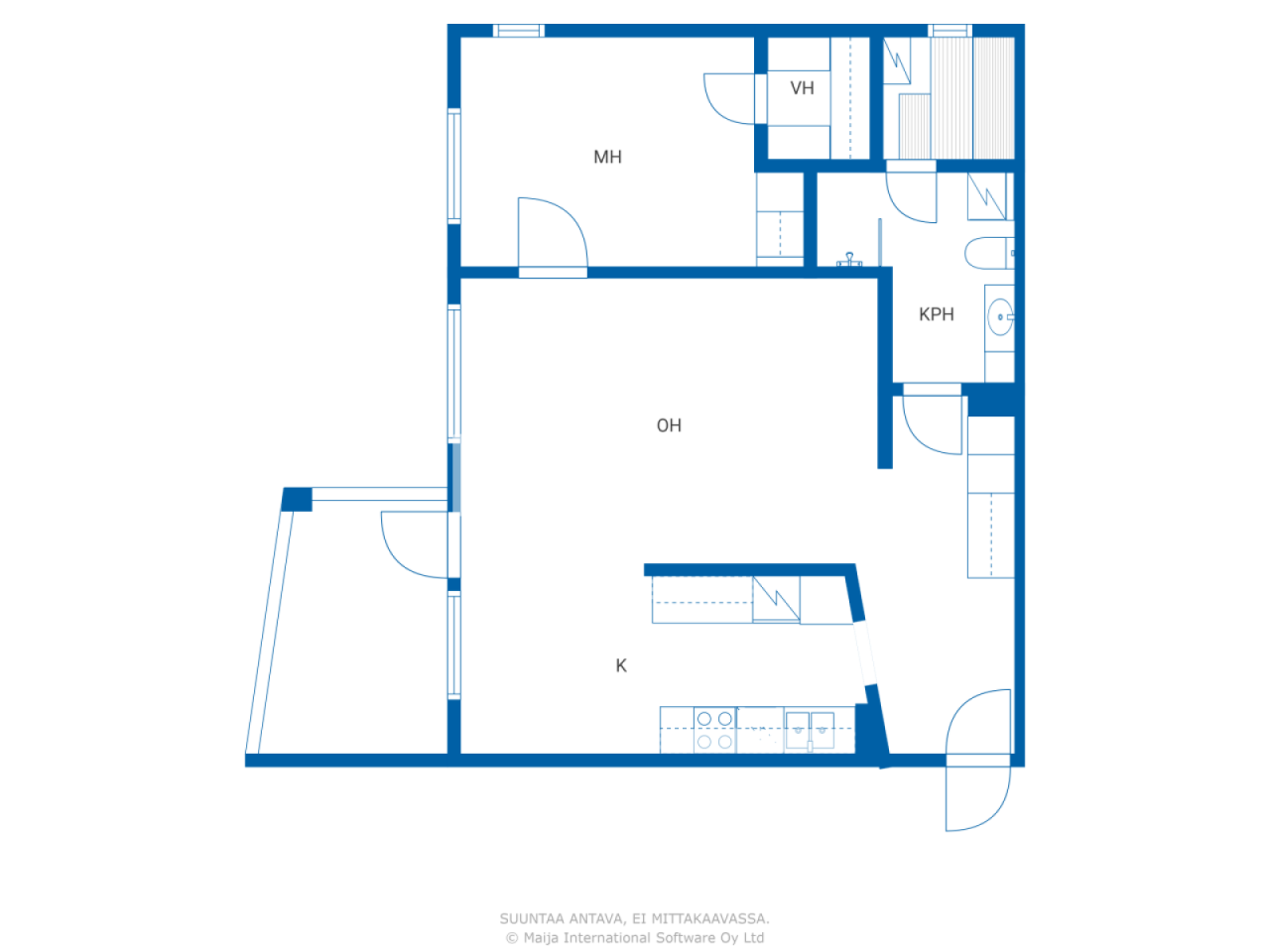 Studio zum Kauf 142.000 € 2 Zimmer 63,5 m²<br/>Wohnfläche 4.<br/>Geschoss Paulintie 5 Korsholm 65610