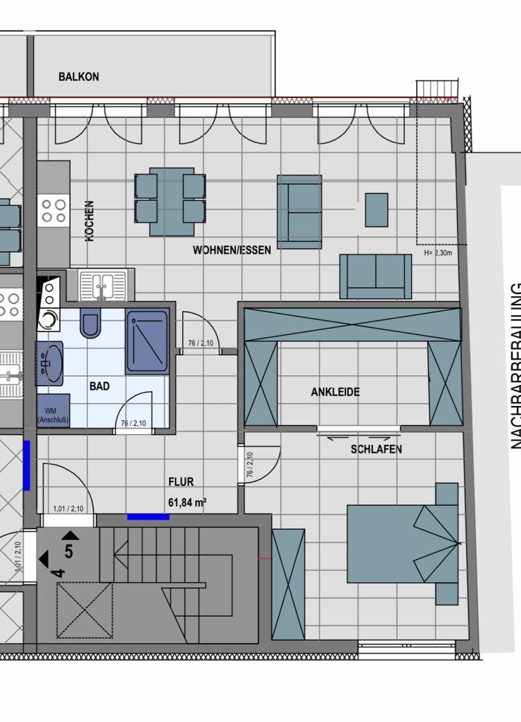 Wohnung zur Miete 800 € 2,5 Zimmer 67,6 m²<br/>Wohnfläche 2.<br/>Geschoss ab sofort<br/>Verfügbarkeit Woltmershauser Str. Woltmershausen Bremen 28197