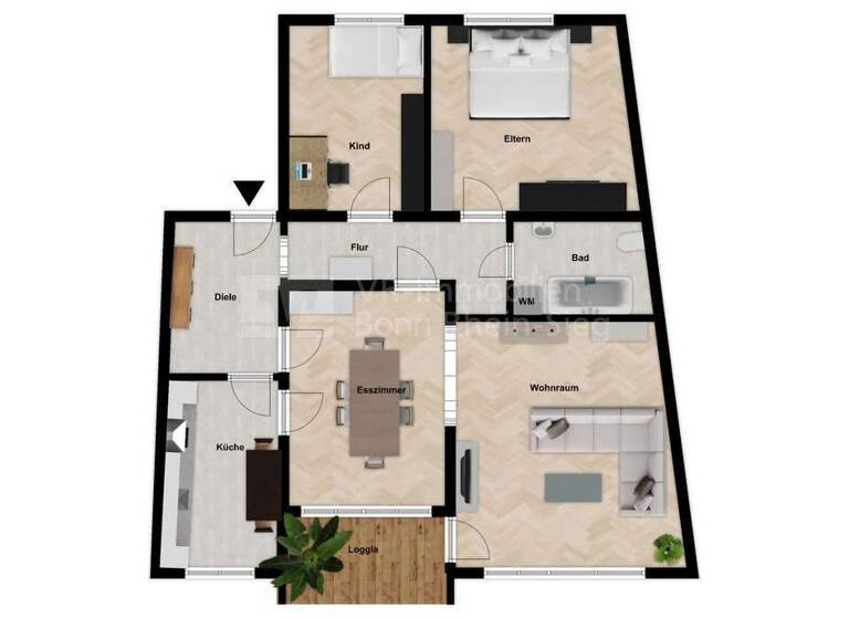 Wohnung zum Kauf 285.000 € 4 Zimmer 95 m² Siegburg 53721