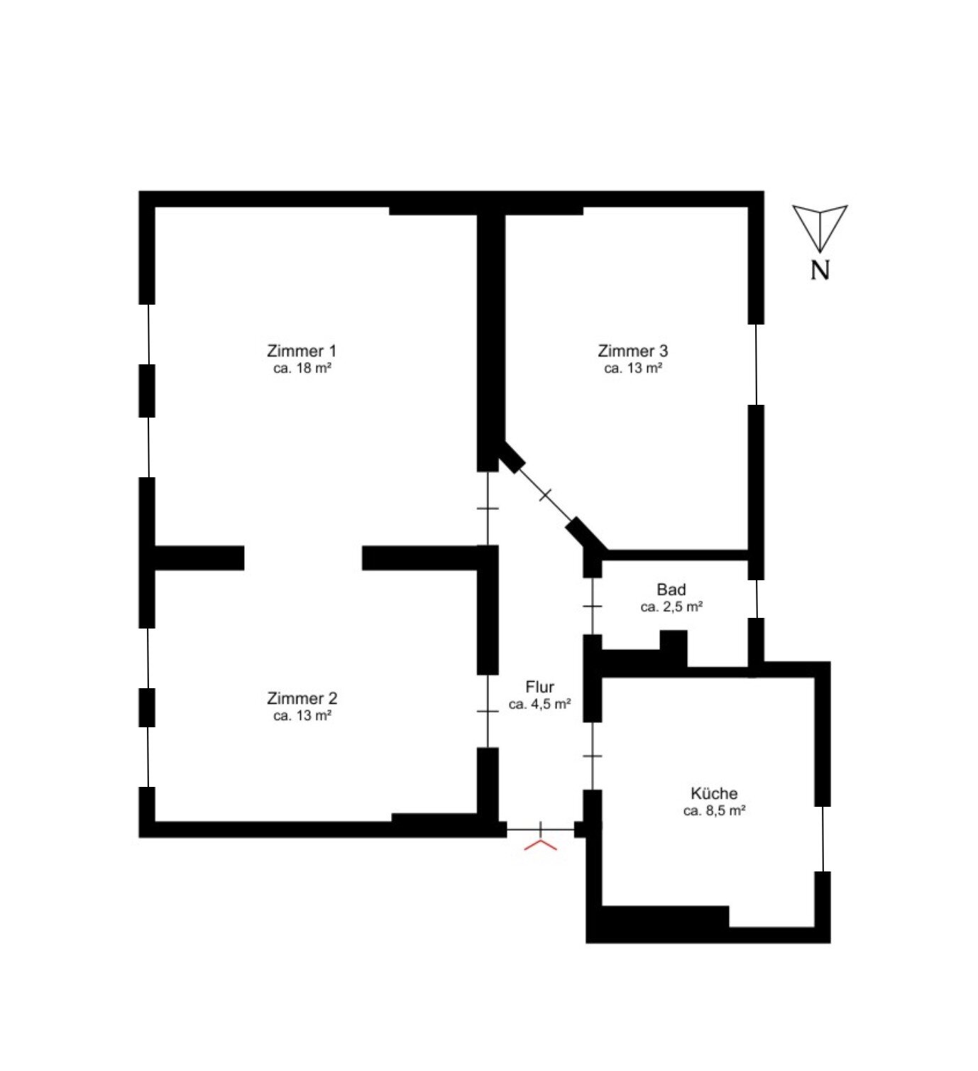 Wohnung zum Kauf 395.000 € 3 Zimmer 59 m²<br/>Wohnfläche Ottensen Hamburg 22765