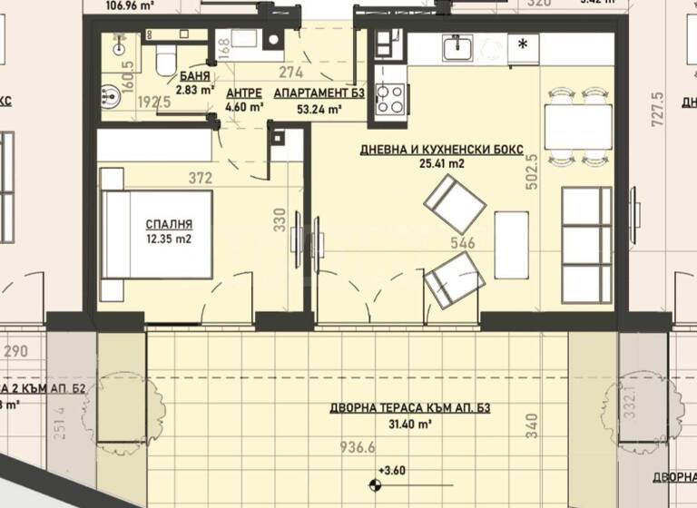 Studio zum Kauf 146.535 € 2 Zimmer 59,8 m² Sofia