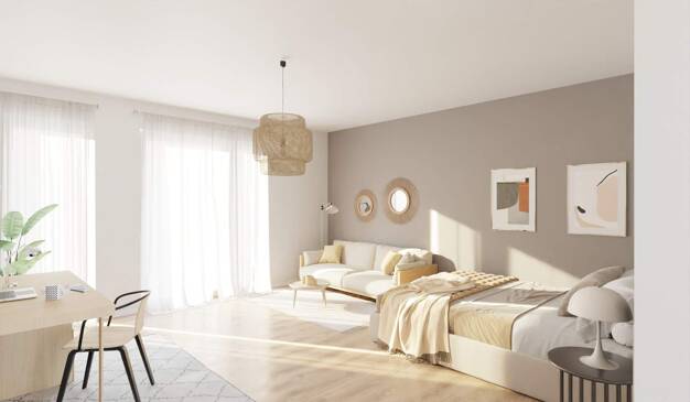 Wohnung zum Kauf - Neubau provisionsfrei 309.000 € 1 Zimmer 37,7 m² 1. Geschoss frei ab 01.10.2027 Roermonder Straße 76 Ponttor Aachen 52072