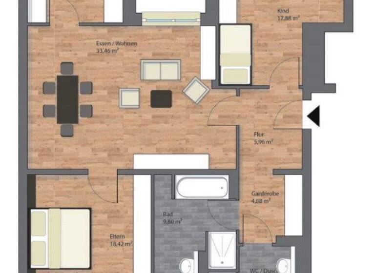 Wohnung zur Miete 1.480 € 3 Zimmer 107 m² frei ab sofort Im Dorf 14 Lützenkirchen Leverkusen 51381
