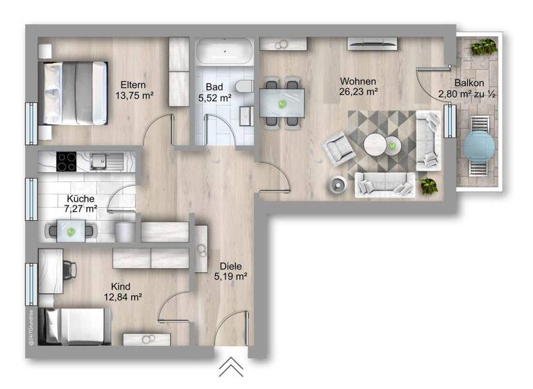 Wohnung zum Kauf 439.900 € 3 Zimmer 83,6 m² 1. Geschoss Wolfratshausen 82515