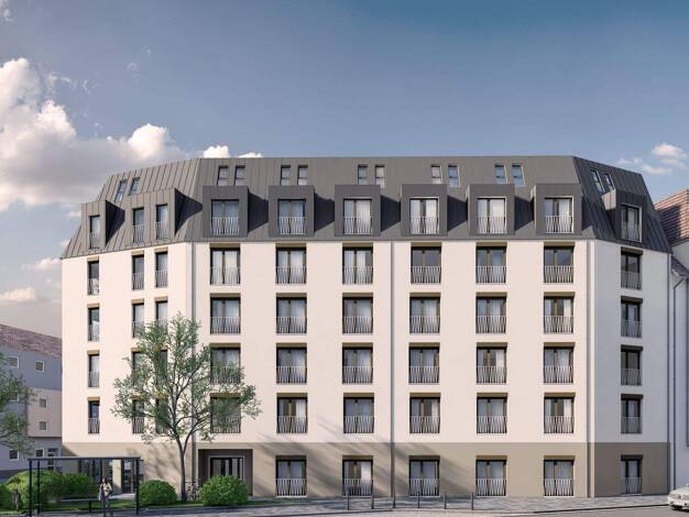 Studio zum Kauf - Neubau provisionsfrei 159.900 € 1 Zimmer 19,2 m² 6. Geschoss Burgerstraße 59 St Peter Nürnberg 90478