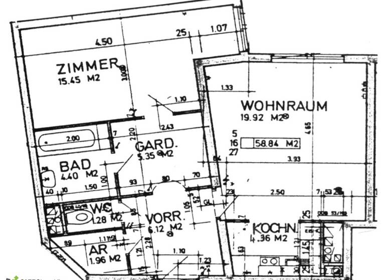 Wohnung zur Miete 690 € 2 Zimmer 58,8 m² 2. Geschoss Wien,Mariahilf 1060