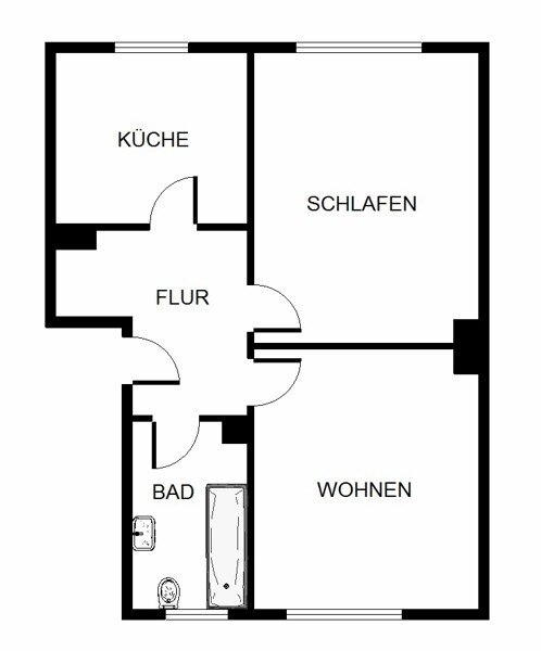 Wohnung zur Miete 539 € 2 Zimmer 46,8 m²<br/>Wohnfläche 1.<br/>Geschoss 06.01.2025<br/>Verfügbarkeit Arminiusgarten 13 Karnap Essen 45329