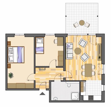 Wohnung zur Miete nur mit Wohnberechtigungsschein 387 € 3 Zimmer 73,5 m² EG Lupinenweg 3 Paschenberg Herten 45699