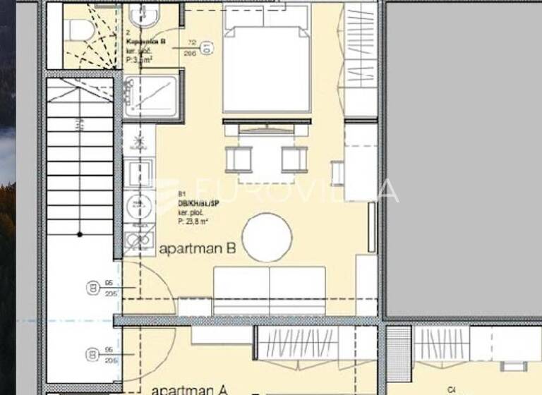 Studio zum Kauf 75.000 € 1 Zimmer 27 m² 1. Geschoss Tresnjevka Knezija - Srednjaci