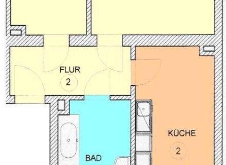 Wohnung zur Miete 626 € 2 Zimmer 68 m² EG Newtonstraße 7 Dölitz-Dösen Leipzig 04277