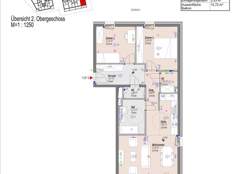 Wohnung zum Kauf - Erstbezug 252.474 € 3 Zimmer 77,5 m² 2. Geschoss Elisabeth Bollenberger - Gasse Wiener Neustadt 2700