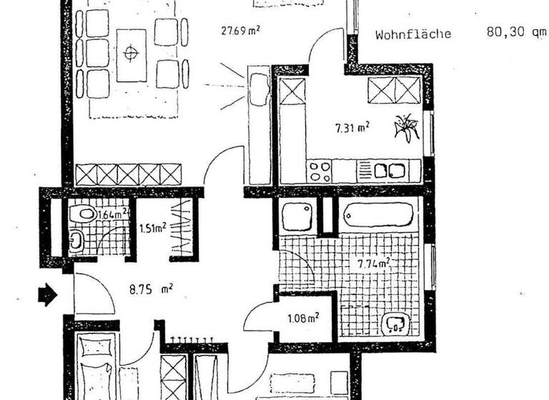 Wohnung zur Miete 650 € 3 Zimmer 80 m² 1. Geschoss frei ab 01.04.2026 Köditzer Straße 77a Innenstadt Hof 95030