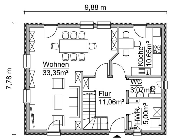 Haus zum Kauf - Neubau provisionsfrei 289.500 € 4 Zimmer 121,2 m²<br/>Wohnfläche 421 m²<br/>Grundstück Burghasungen Zierenberg 34289