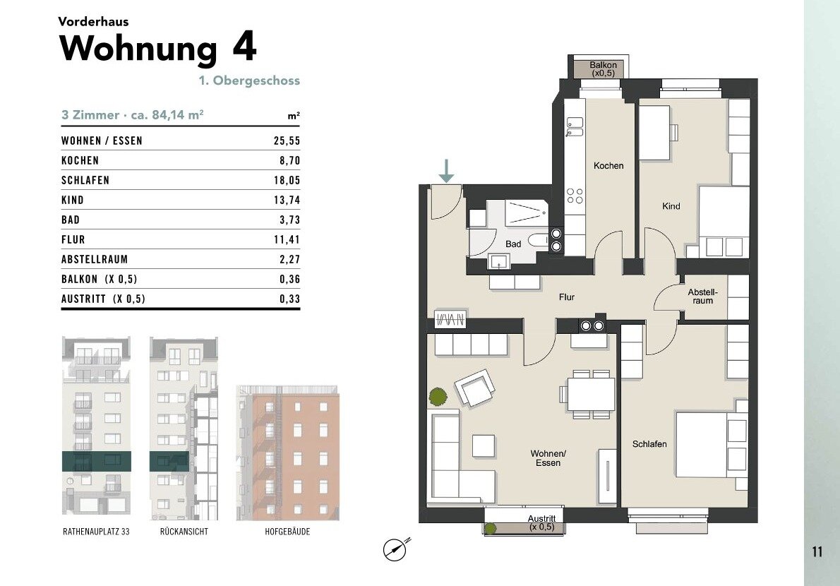 Wohnung zum Kauf provisionsfrei 584.000 € 3 Zimmer 84,1 m²<br/>Wohnfläche 1.<br/>Geschoss ab sofort<br/>Verfügbarkeit Neustadt - Süd Köln 50674