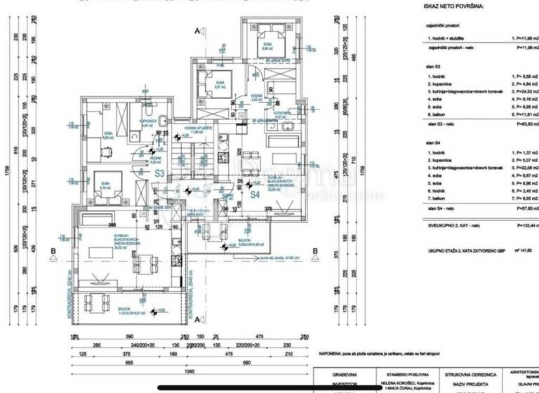 Wohnung zum Kauf 181.000 € 3 Zimmer 57 m² 2. Geschoss Sibenik