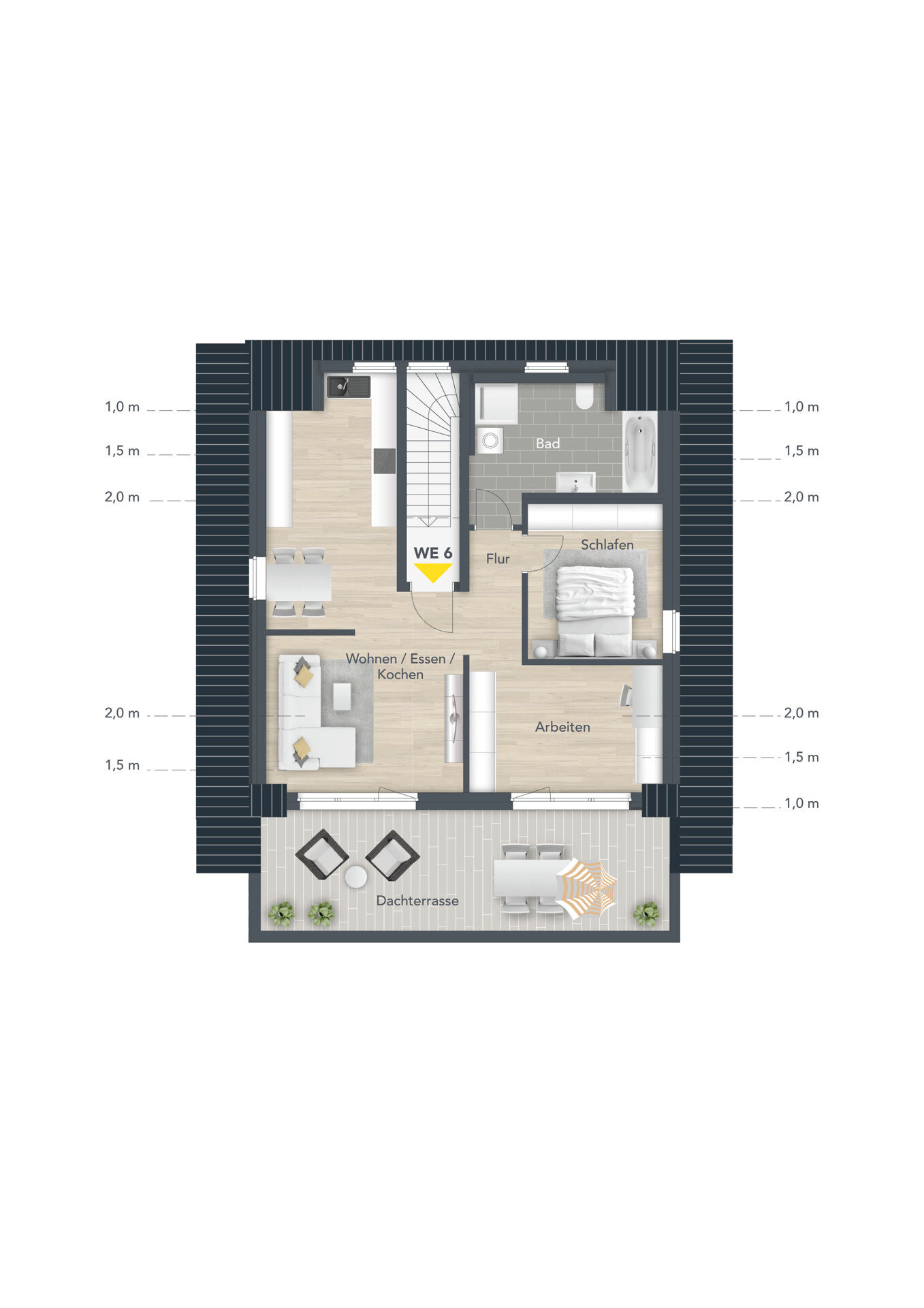 Penthouse zum Kauf 590.000 € 3 Zimmer 82,8 m²<br/>Wohnfläche Bachfeld Erlangen 91052