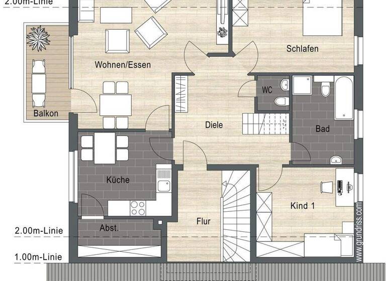 Wohnung zum Kauf 299.000 € 4 Zimmer 124 m² Borkenwirthe/Burlo Borken / Burlo 46325