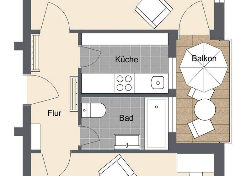 Wohnung zum Kauf 224.900 € 2 Zimmer 42,2 m² 3. Geschoss Mitte Ulm 89073