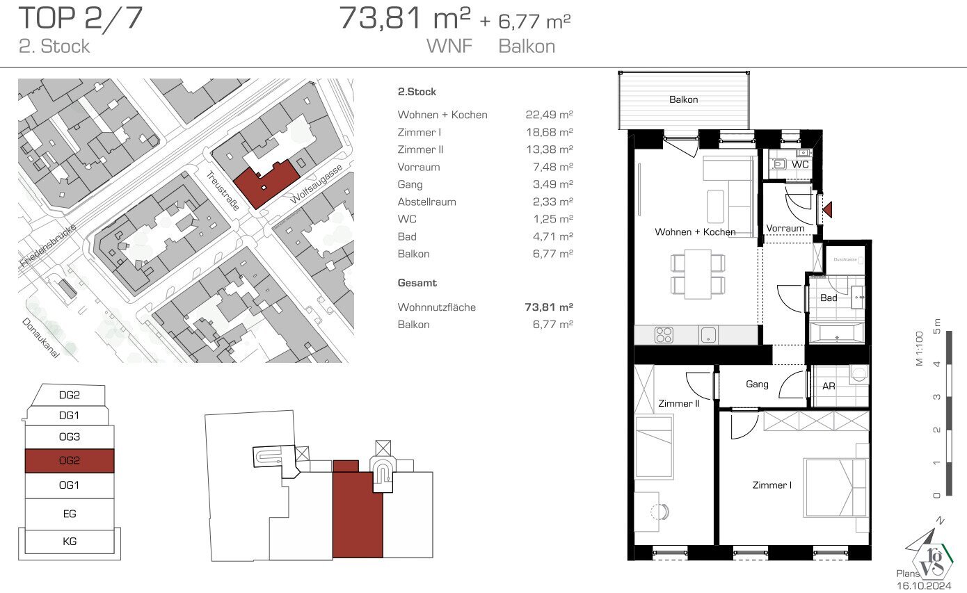 Wohnung zum Kauf 560.000 € 3 Zimmer 73,8 m²<br/>Wohnfläche Wien 1200