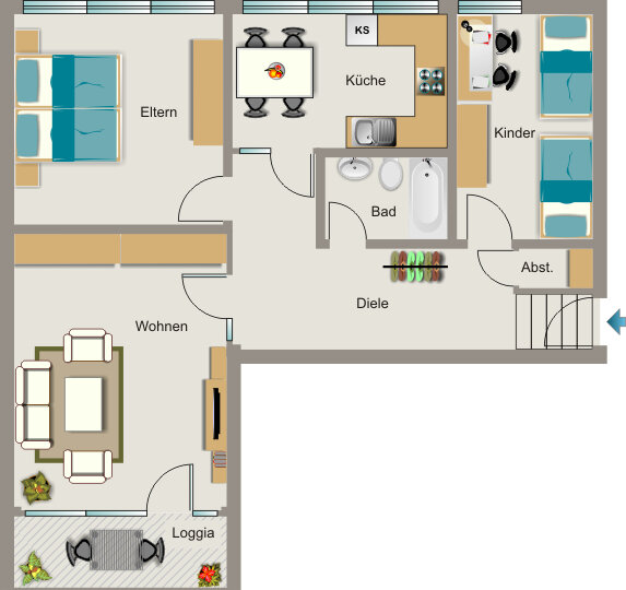 Wohnung zur Miete 585 € 3,5 Zimmer 72,2 m²<br/>Wohnfläche 7.<br/>Geschoss 01.05.2025<br/>Verfügbarkeit Am Flehmebach 2 Volksgarten  /  Mühlenstraße Iserlohn 58642