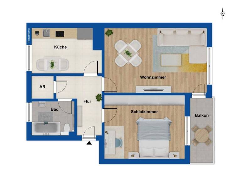 Wohnung zum Kauf provisionsfrei 86.700 € 2 Zimmer 55 m² EG Styrum Mülheim a. d. Ruhr 45476