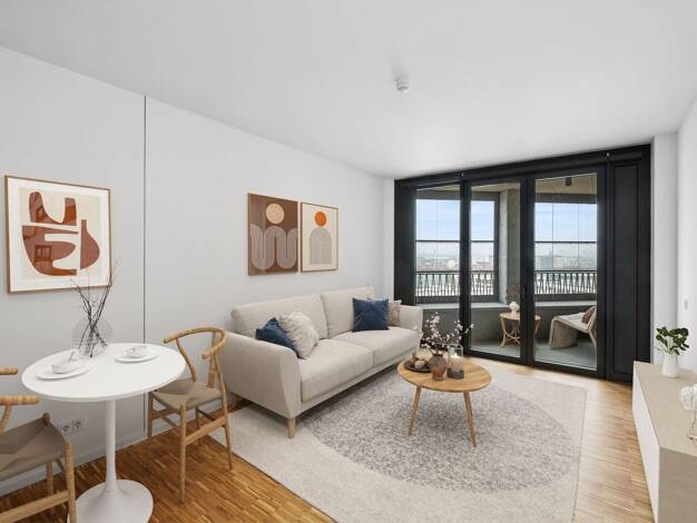 Wohnung zur Miete - Erstbezug 1.055 € 1 Zimmer 47,8 m² 3. Geschoss Lisa-Fittko-Straße 11 Moabit Berlin 10557