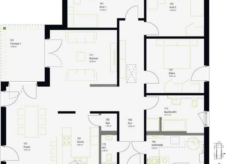 Bungalow zum Kauf - Neubau provisionsfrei 609.999 € 4 Zimmer 145 m²<br/>Wohnfläche 540 m²<br/>Grundstück Dormitz 91077