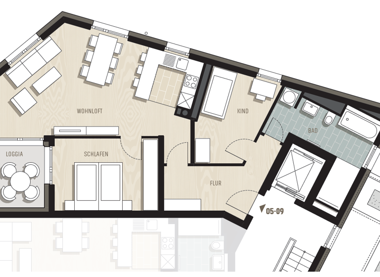 Wohnung zum Kauf - Erstbezug provisionsfrei 381.600 € 3 Zimmer 80,2 m² 2. Geschoss Cotta Dresden 01157