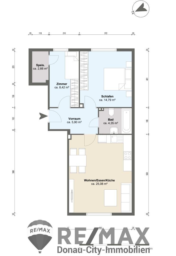 Wohnung zur Miete 859 € 3 Zimmer 62 m²<br/>Wohnfläche 5.<br/>Geschoss 01.02.2025<br/>Verfügbarkeit Wien 1100